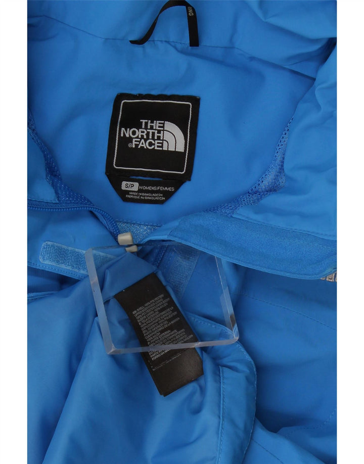 Giacca antipioggia da donna con cappuccio The North Face UK 10 Small Blu Poliestere