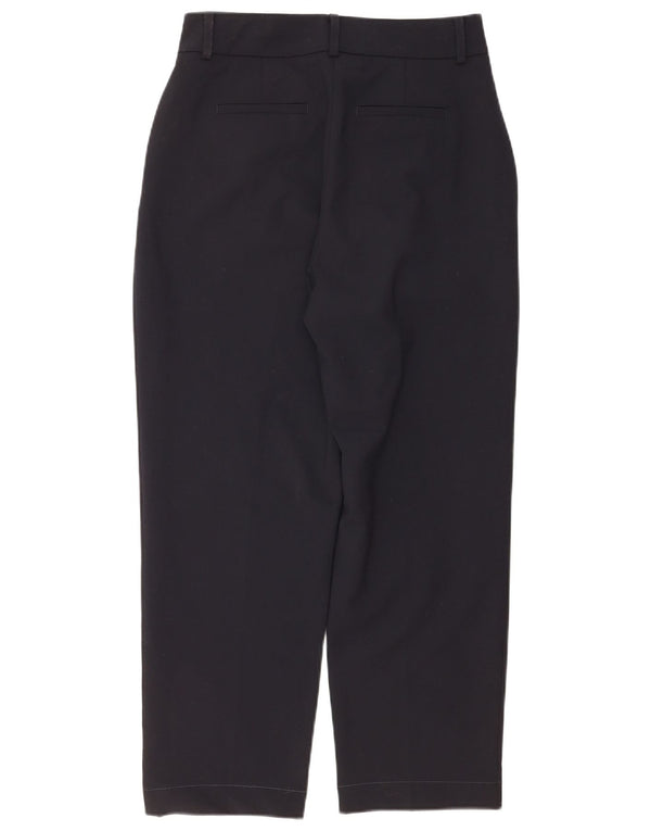 Pantaloni casual a vita alta da donna Boden UK 10 piccoli W28 L27 blu navy
