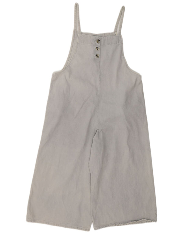 Tutina corta in denim da donna Zara UK 16 grande in cotone blu