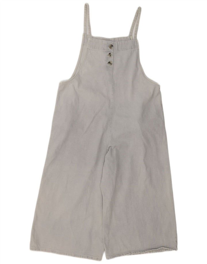 Tutina corta in denim da donna Zara UK 16 grande in cotone blu
