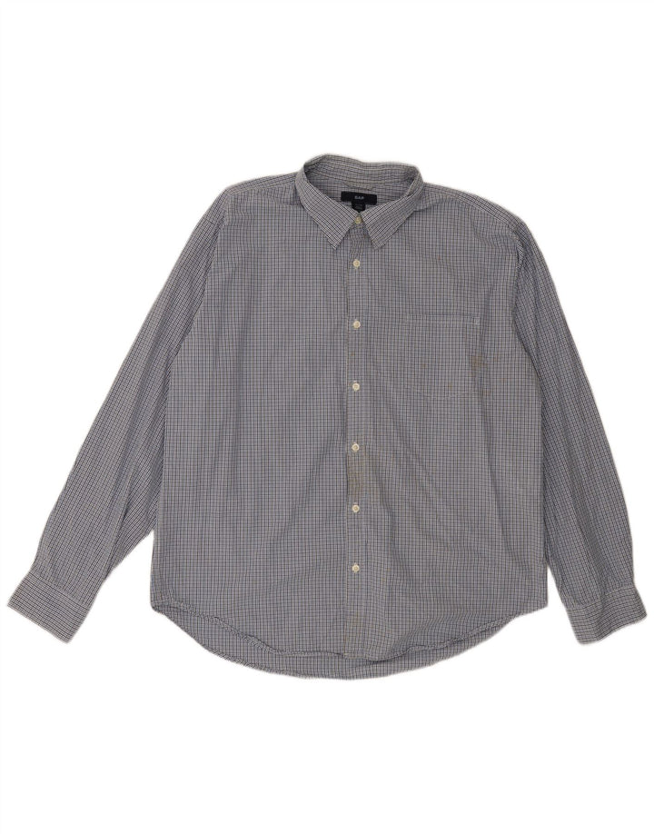 Camicia da uomo Gap XL in cotone a quadri blu