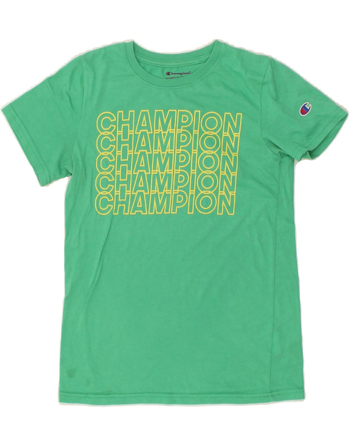CHAMPION Boys Graphic T-Shirt Top 11-12 Years Large Green Vintage Champion and Second-Hand Champion from Messina Hembry 