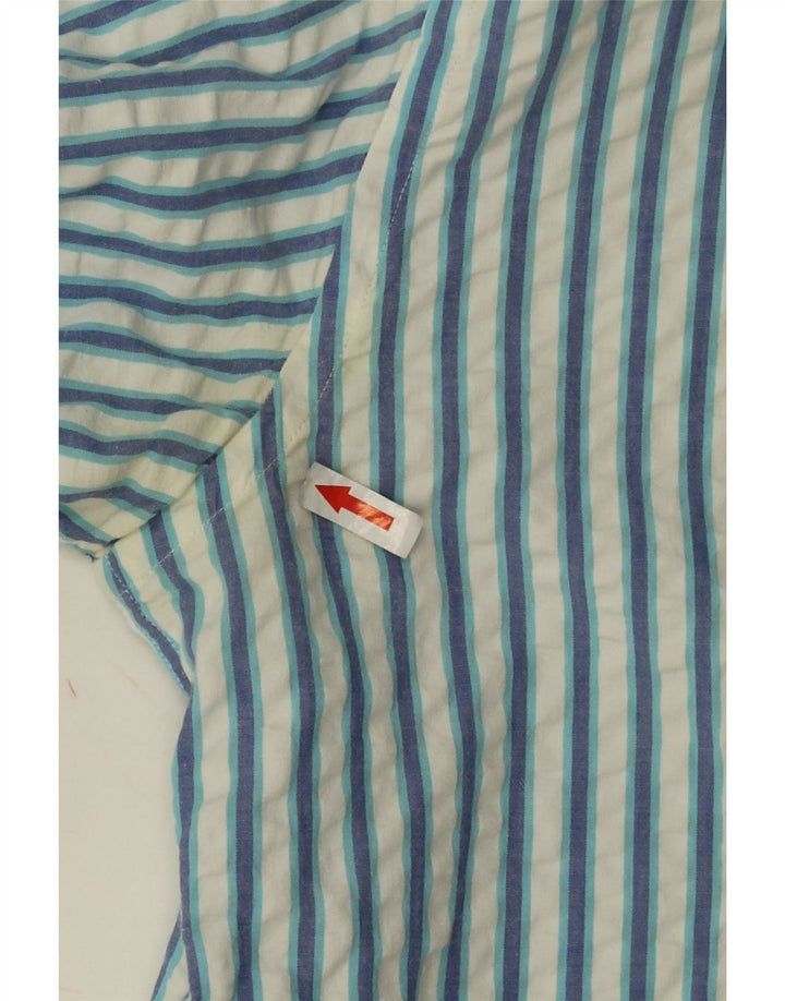 Camicia da uomo Best Company in cotone a righe grandi blu