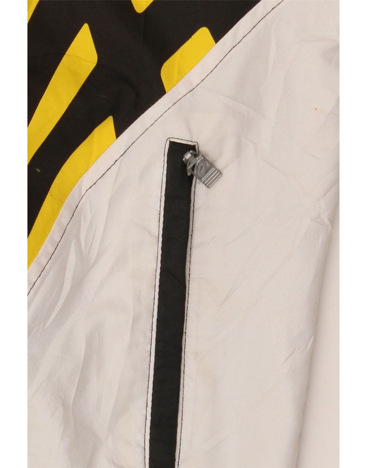 Giacca antipioggia ASICS da uomo con cappuccio UK 40 Large Black Colourblock