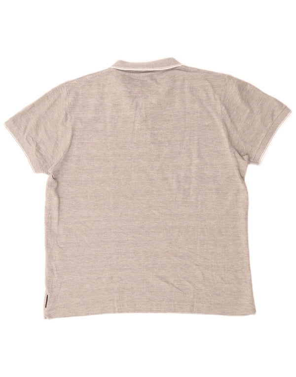 French Connection Mens Polo Shirt Large Grey Cotton