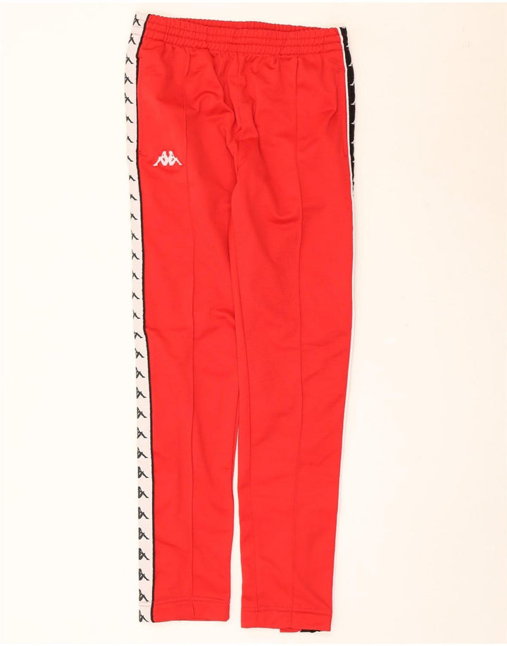 Pantaloni da tuta con grafica Kappa da uomo Small in poliestere color block rosso