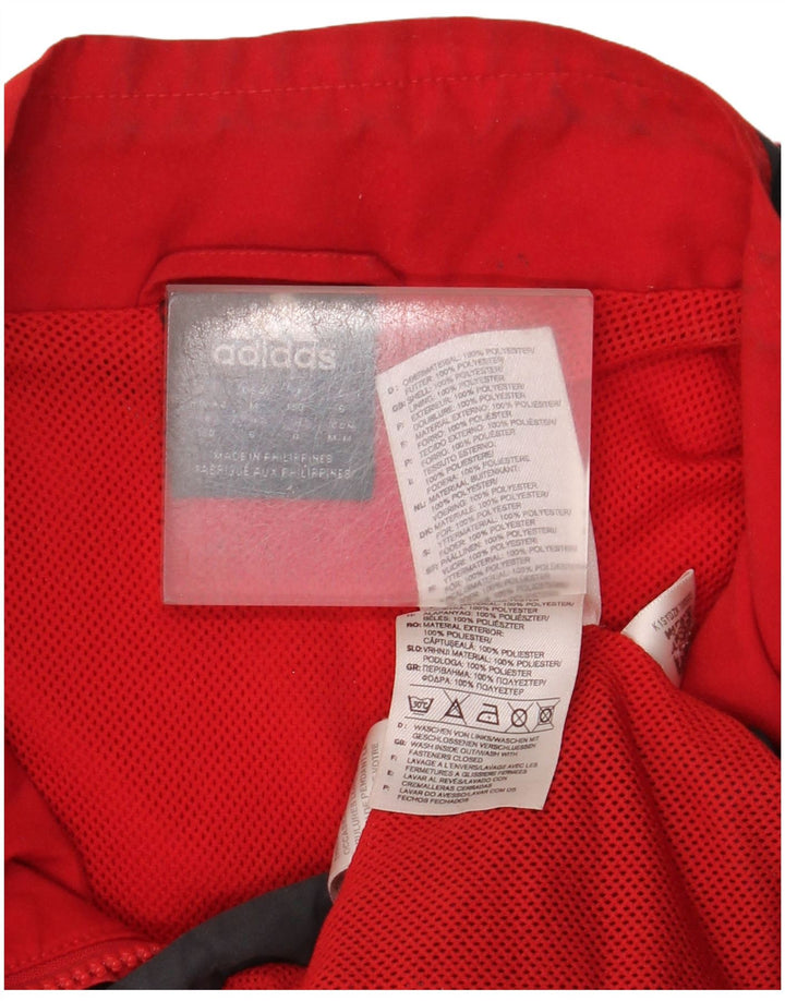Giacca da tuta da uomo ADIDAS UK 40/42 Poliestere color block rosso medio