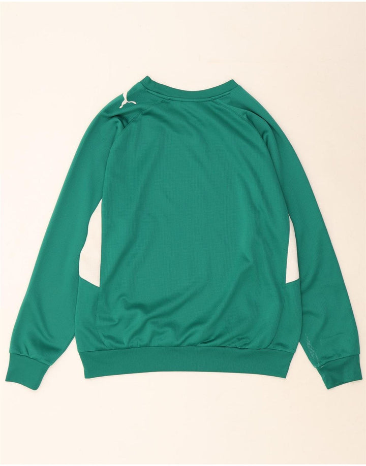 PUMA Felpa da uomo Maglione Large Verde Colourblock Poliestere