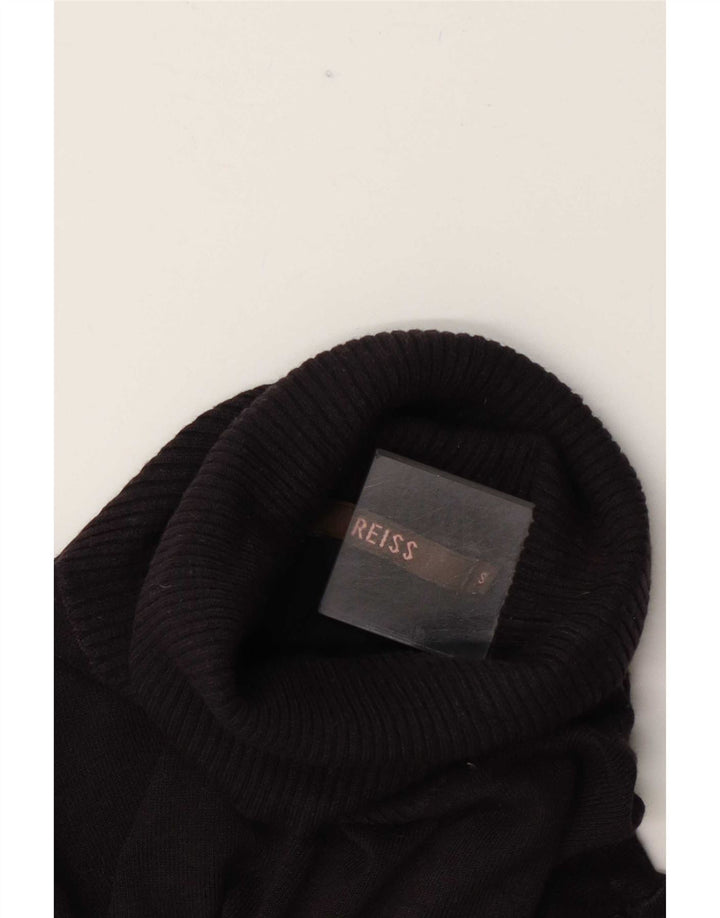 Maglione maglione a collo alto da donna Reiss UK 10 piccolo grigio