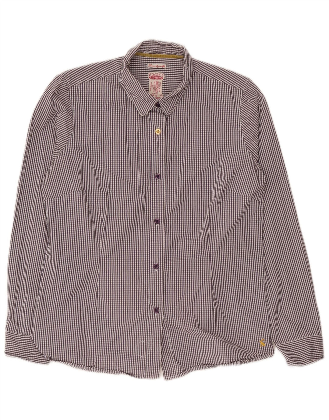 Camicia da donna Joules UK 14 Cotone a quadretti viola medio