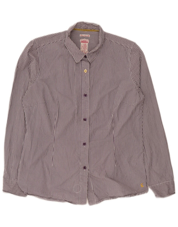 Camicia da donna Joules UK 14 Cotone a quadretti viola medio