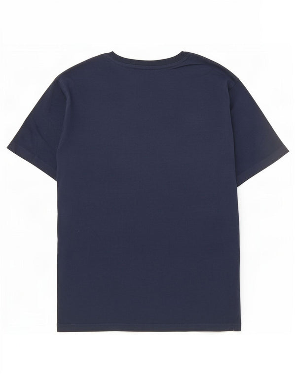 T-shirt grafica da tennis da uomo Fila Top Small in cotone blu navy