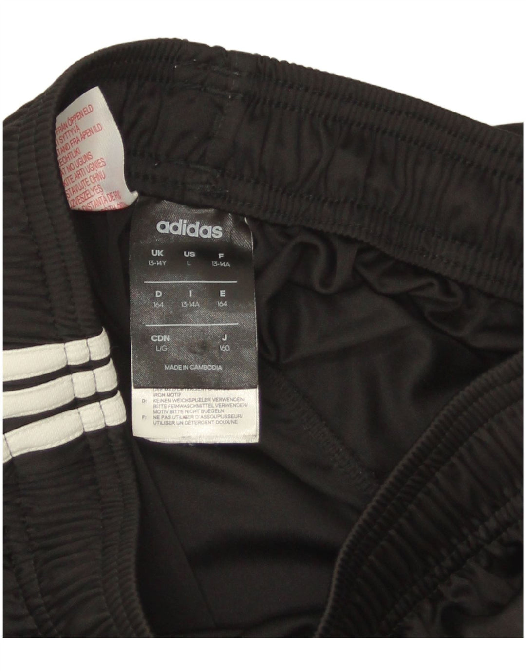 Pantaloncini sportivi Adidas Climalite da ragazzo 13-14 anni in poliestere nero
