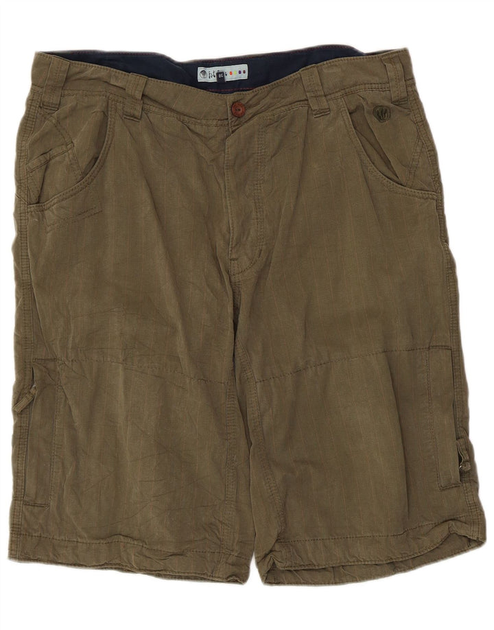 Pantaloncini cargo da uomo Fat Face W38 XL cotone kaki