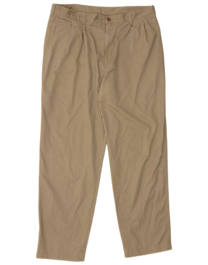 Pantaloni chino da uomo con pegging Farah W38 L31 in cotone beige