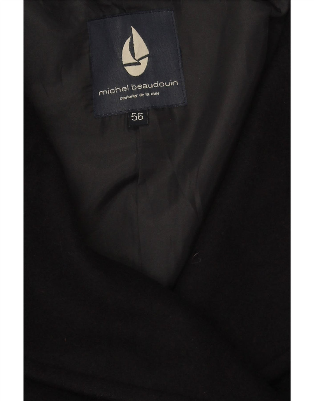 Cappotto da marinaio da uomo Michel Beaudouin IT 56 4XL Lana blu navy