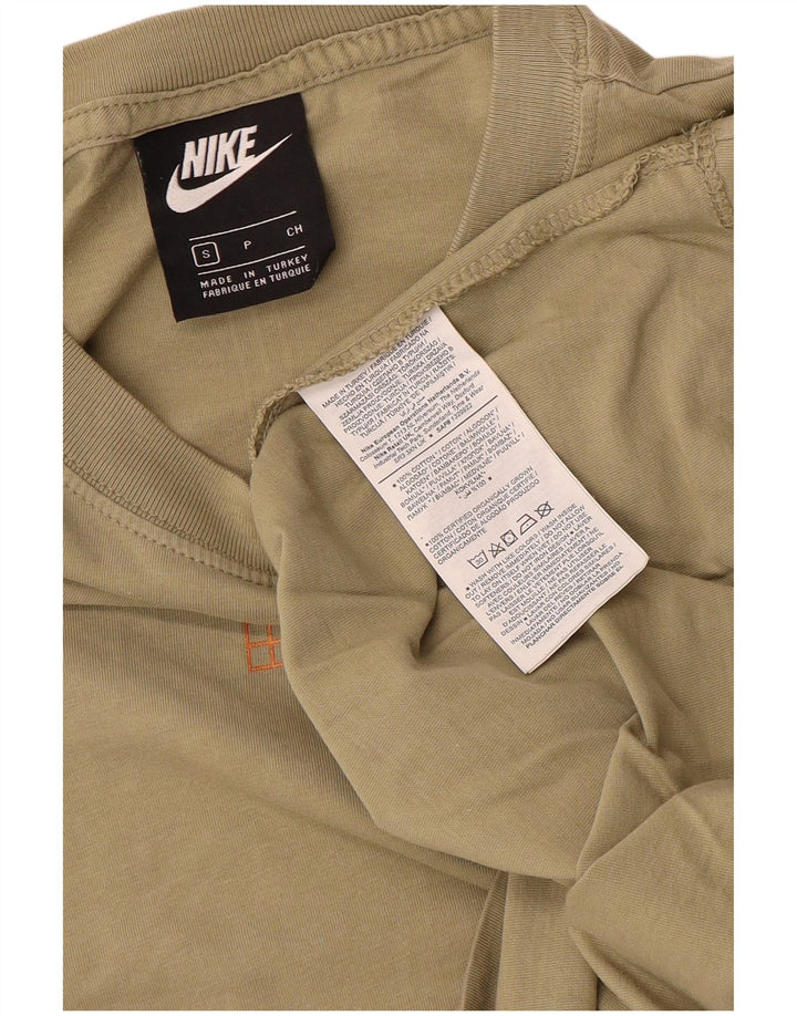 T-shirt grafica da uomo Nike Top Small in cotone kaki