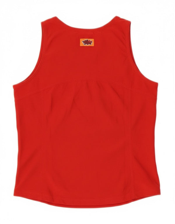 Canotta corta Nike da donna UK 8/10 piccola rossa in poliestere
