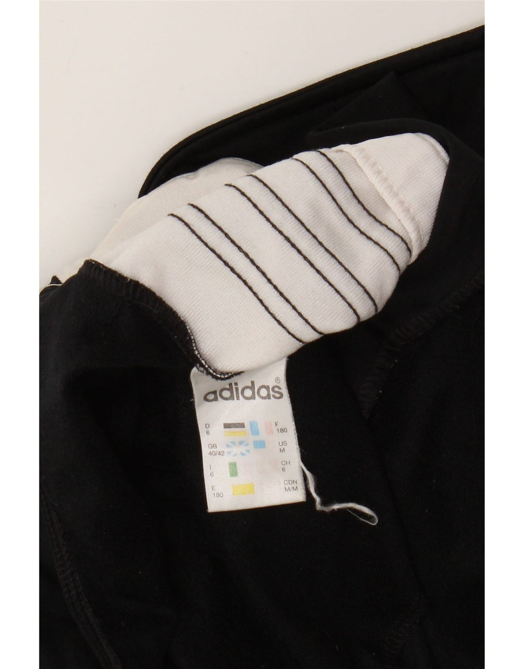 Giacca da tuta grafica da uomo Adidas UK 40/42 Medium Black Colourblock