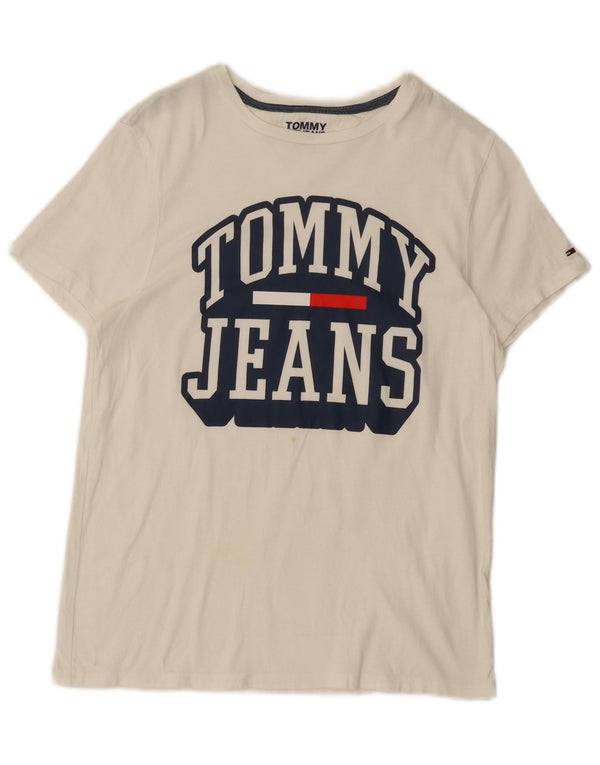 Tommy Hilfiger Womens Graphic T-Shirt Top UK 6 XS White