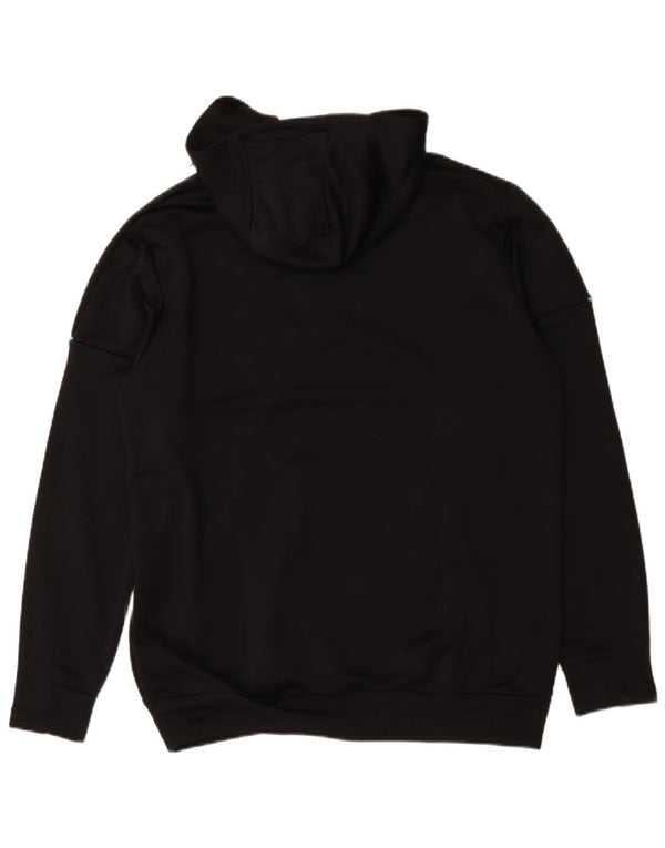 Felpa con cappuccio e collo con zip Adidas Aeroready da uomo, grande, in poliestere nero