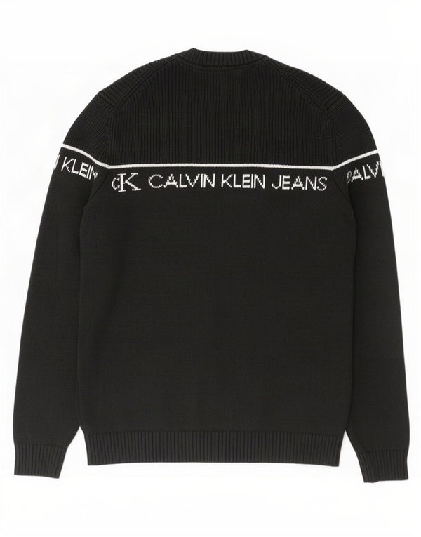 Calvin Klein Jeans da uomo maglione girocollo con grafica XL cotone nero