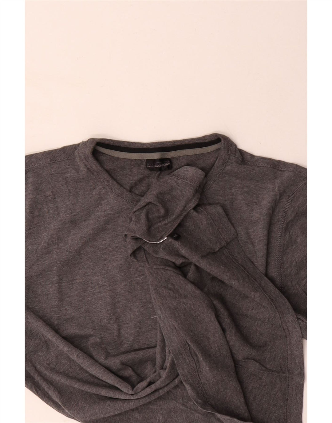 NAPAPIJRI Top grafico da uomo a maniche lunghe grigio medio