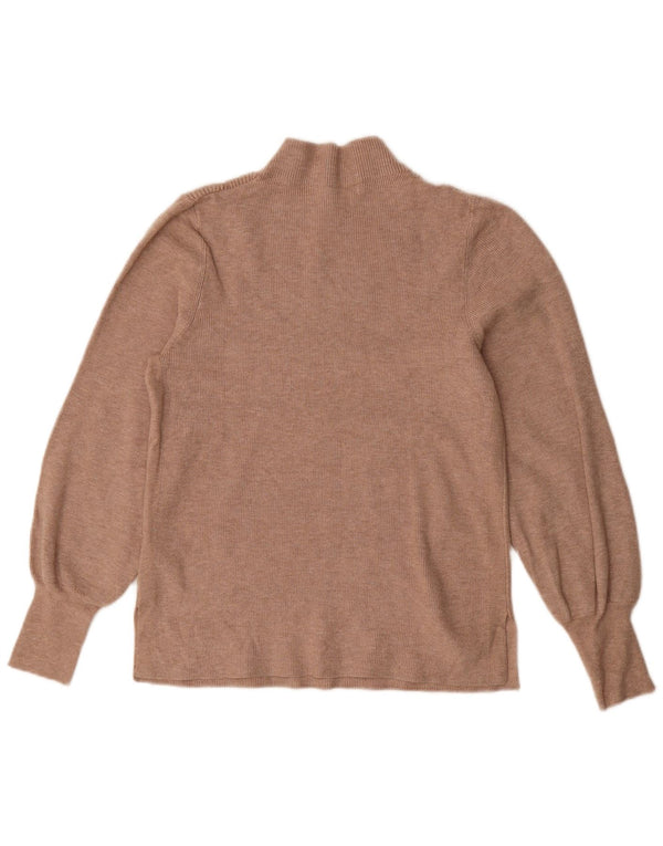 Maglione maglione a collo alto da donna Marks & Spencer UK 14 Marrone medio