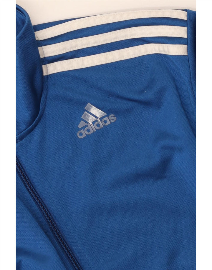 Giacca da tuta da uomo Adidas UK 42/44 Large Blu Poliestere