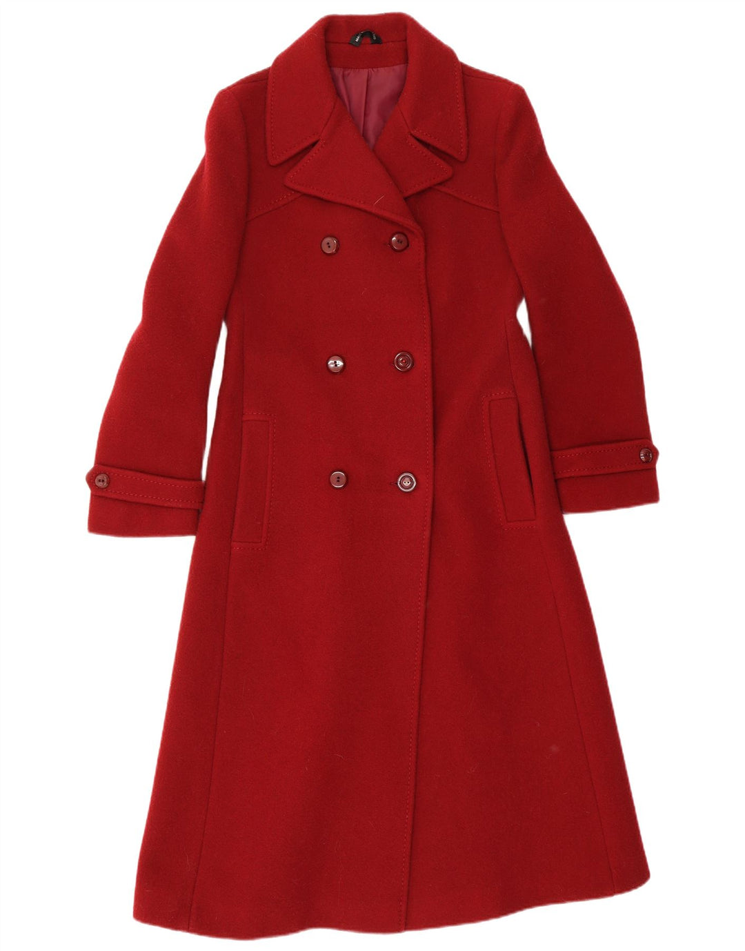 Cappotto doppiopetto da donna Breckmoor UK 12 Lana nuova bordeaux medio