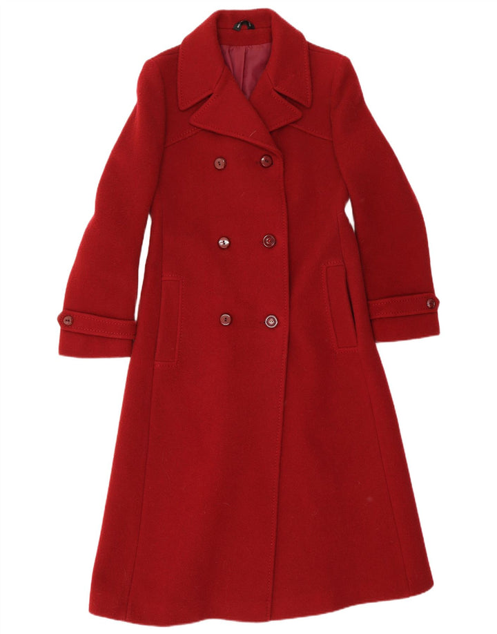 Cappotto doppiopetto da donna Breckmoor UK 12 Lana nuova bordeaux medio