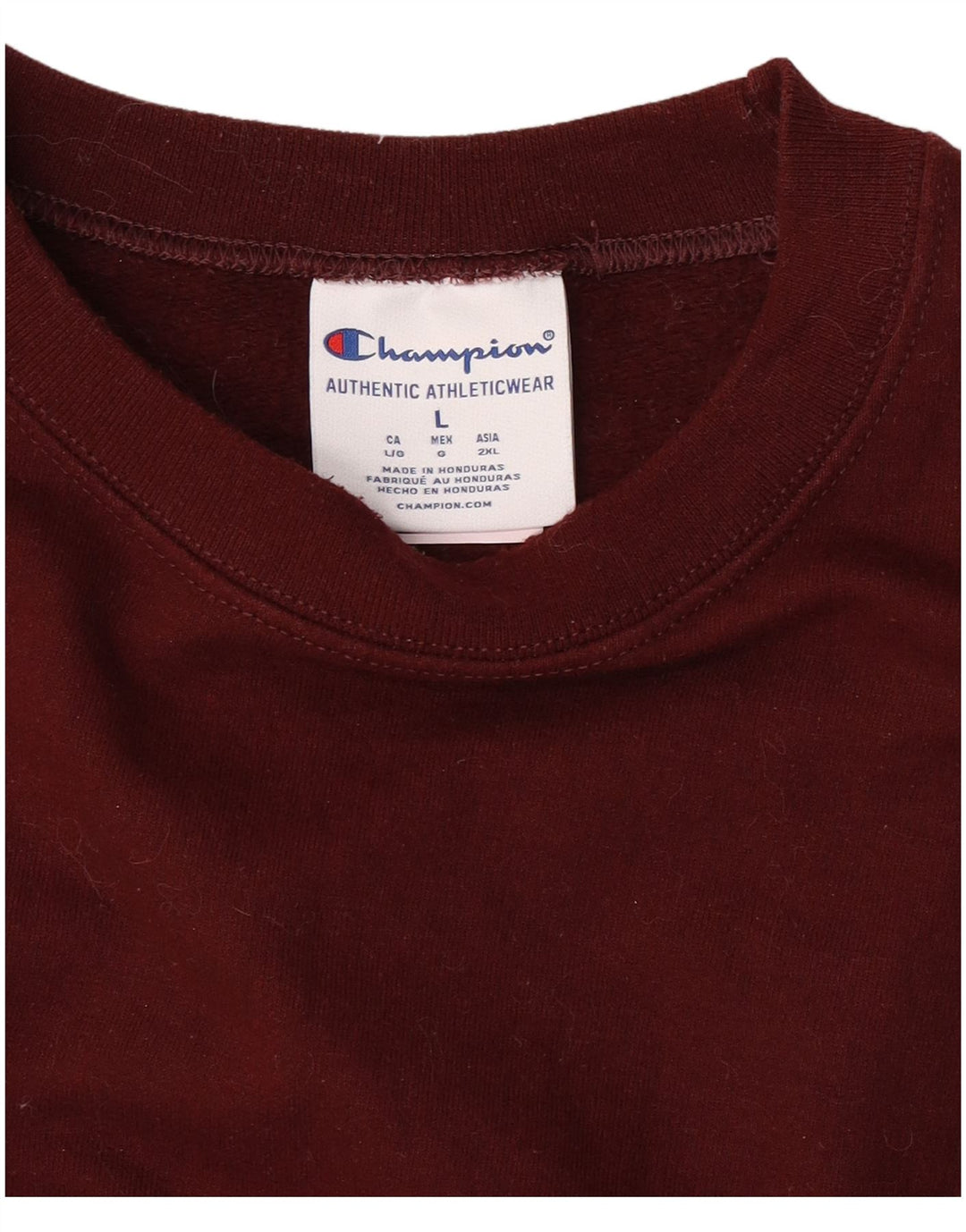 Felpa da uomo Champion Maglione grande in cotone bordeaux