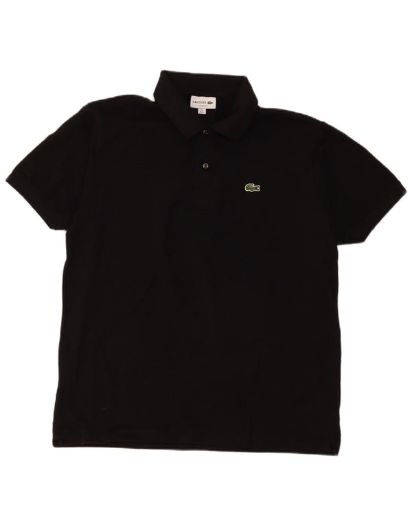 Polo da uomo Lacoste vestibilità classica taglia 6 XL in cotone nero