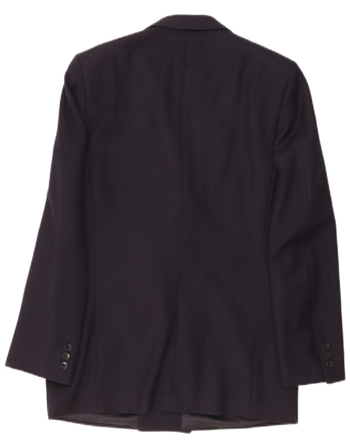Giacca Blazer Doppiopetto Uomo Facis IT 50 Large Blu Navy Lana