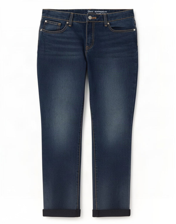 Jeans Gap da donna affusolati con vestibilità Boyfriend UK 10 piccoli W30 L27 cotone blu