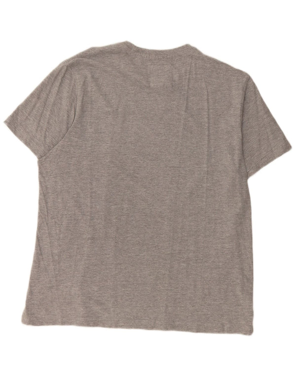 Crew Clothing T-shirt da uomo Top XL in cotone chiazzato grigio