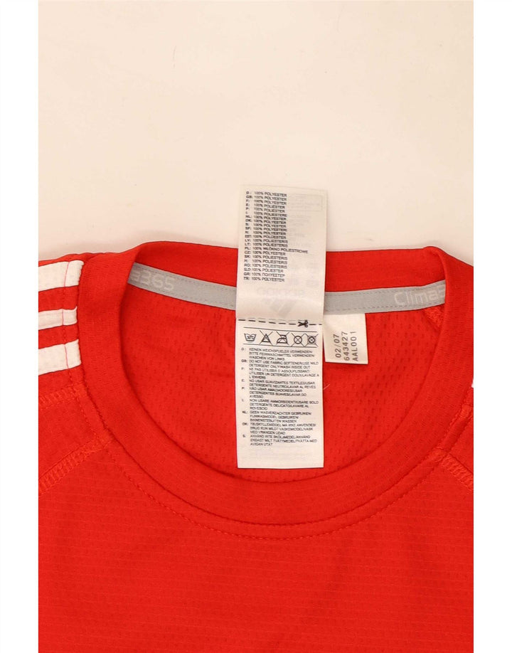 T-shirt grafica Adidas Kruger da uomo Top in poliestere rosso medio