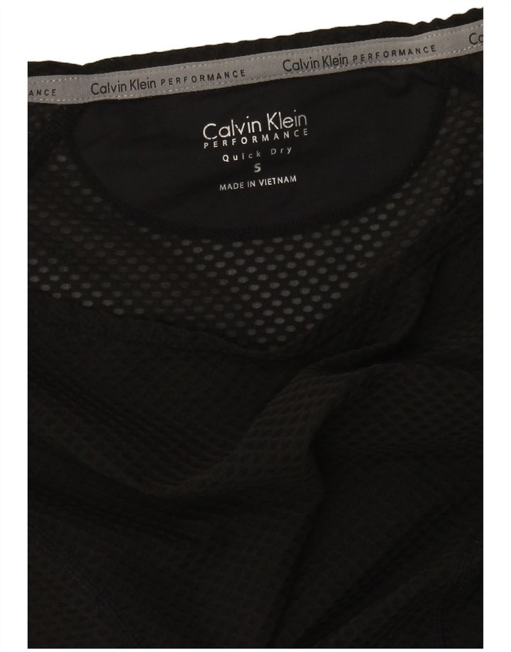 Top oversize da donna Calvin Klein a maniche lunghe UK 10 piccolo nero