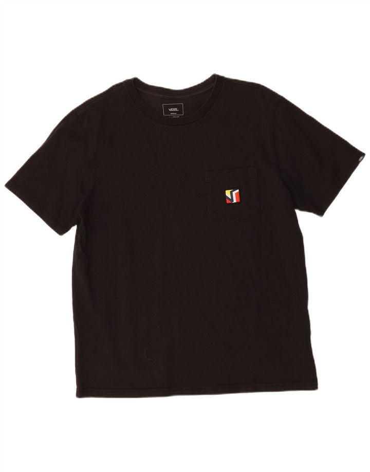 T-shirt da uomo Vans dalla vestibilità rilassata, cotone medio nero