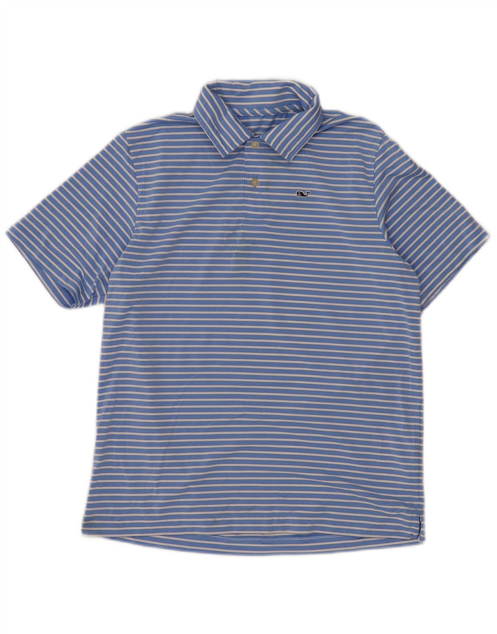 Polo da ragazzo VINEYARD VINES 15-16 anni in poliestere a righe grandi blu
