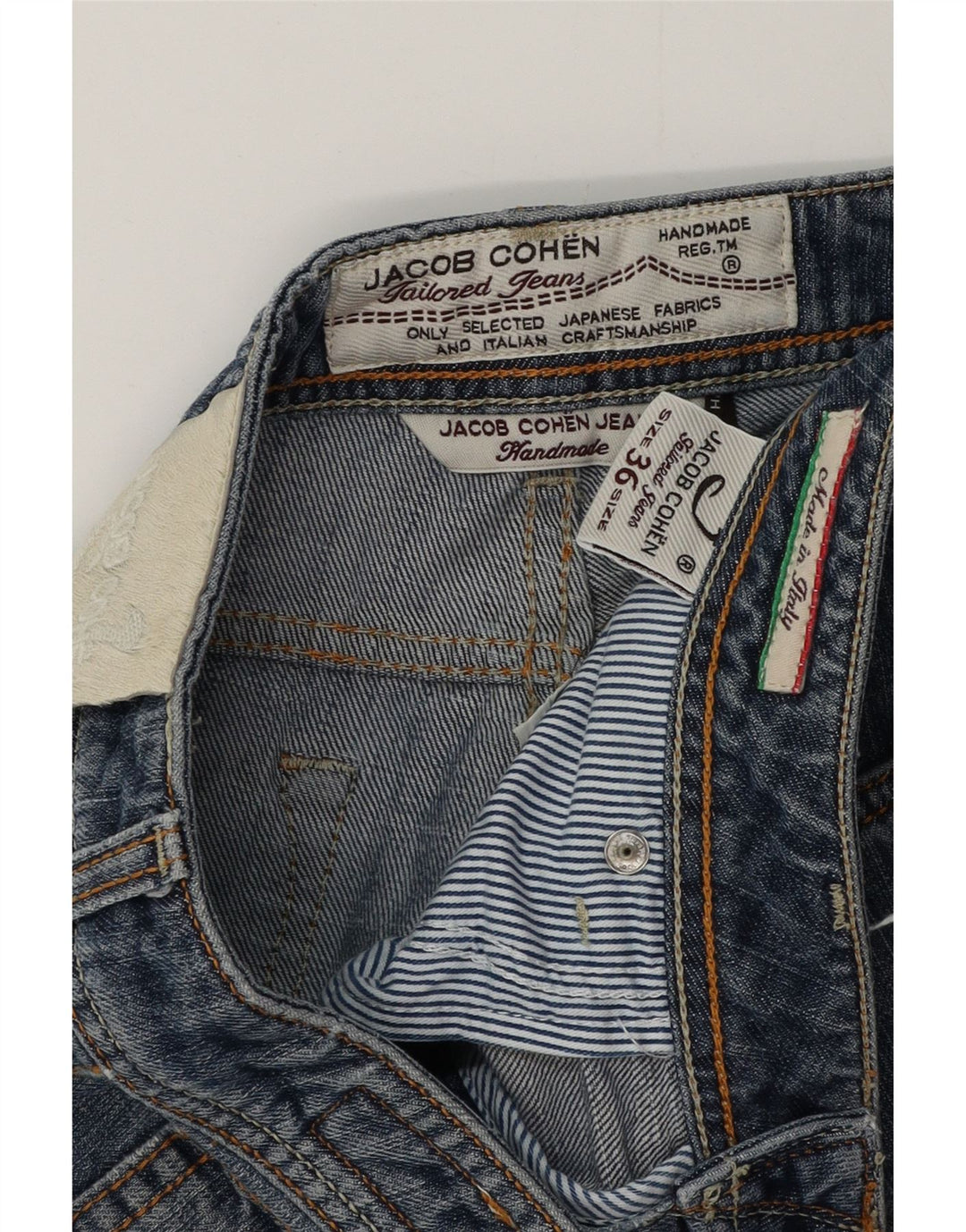 JACOB COHEN Jeans dritti da uomo W36 L29 cotone blu