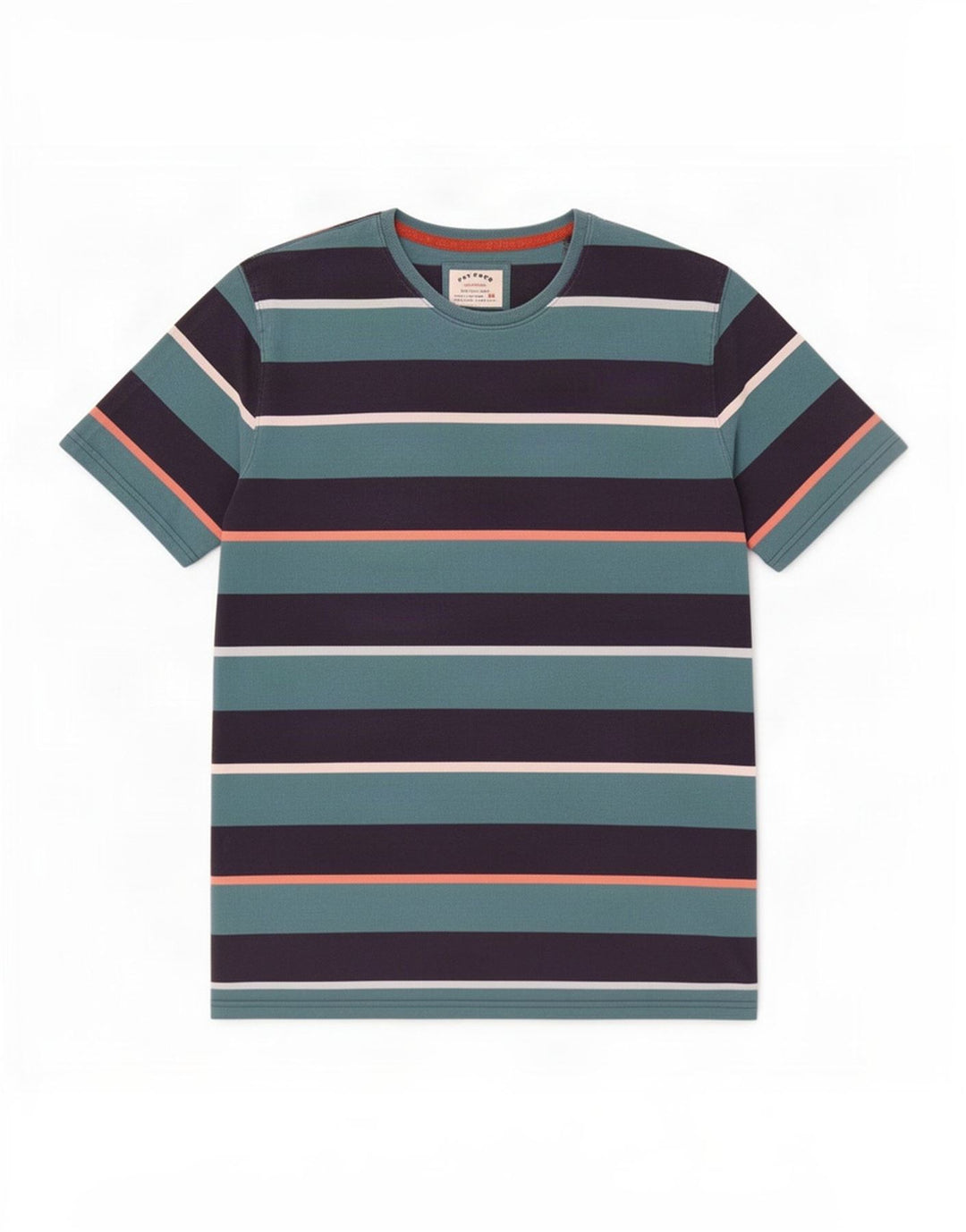 T-shirt da uomo Fat Face Top 2XL cotone a righe blu