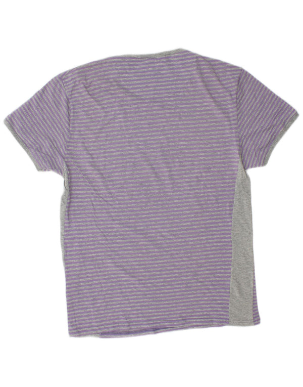 T-shirt da uomo KAPPA Top XL viola gessato in cotone