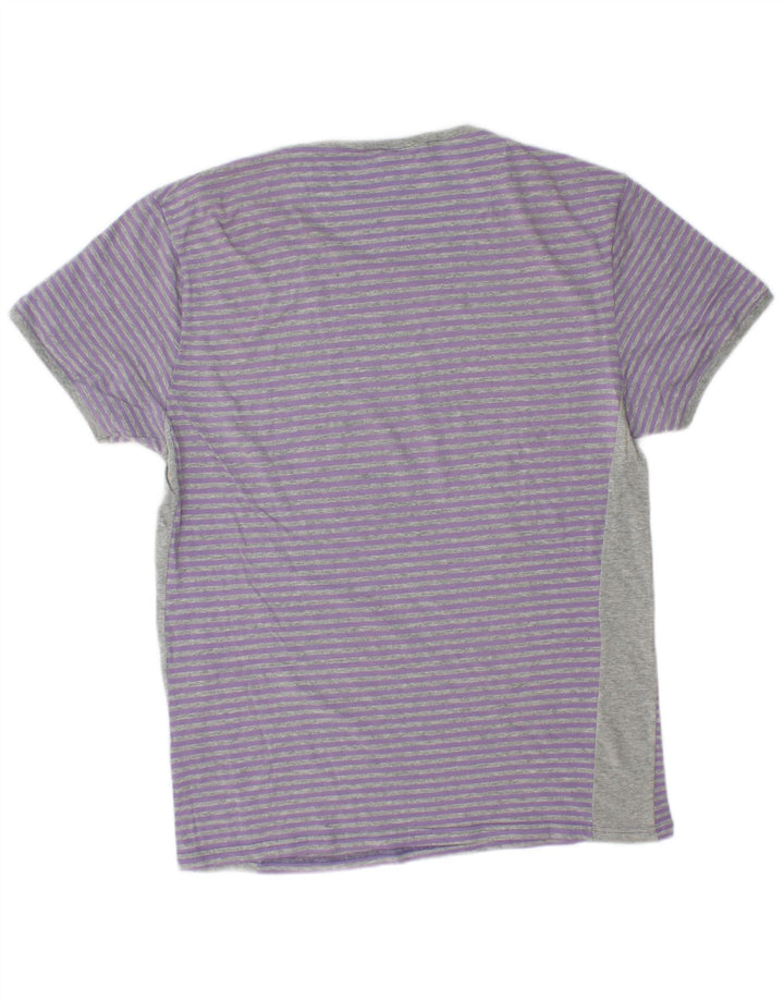 T-shirt da uomo KAPPA Top XL viola gessato in cotone