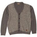 Maglione Cardigan Uomo Il Granchio IT 50 Lana Maculata Grigio Medio