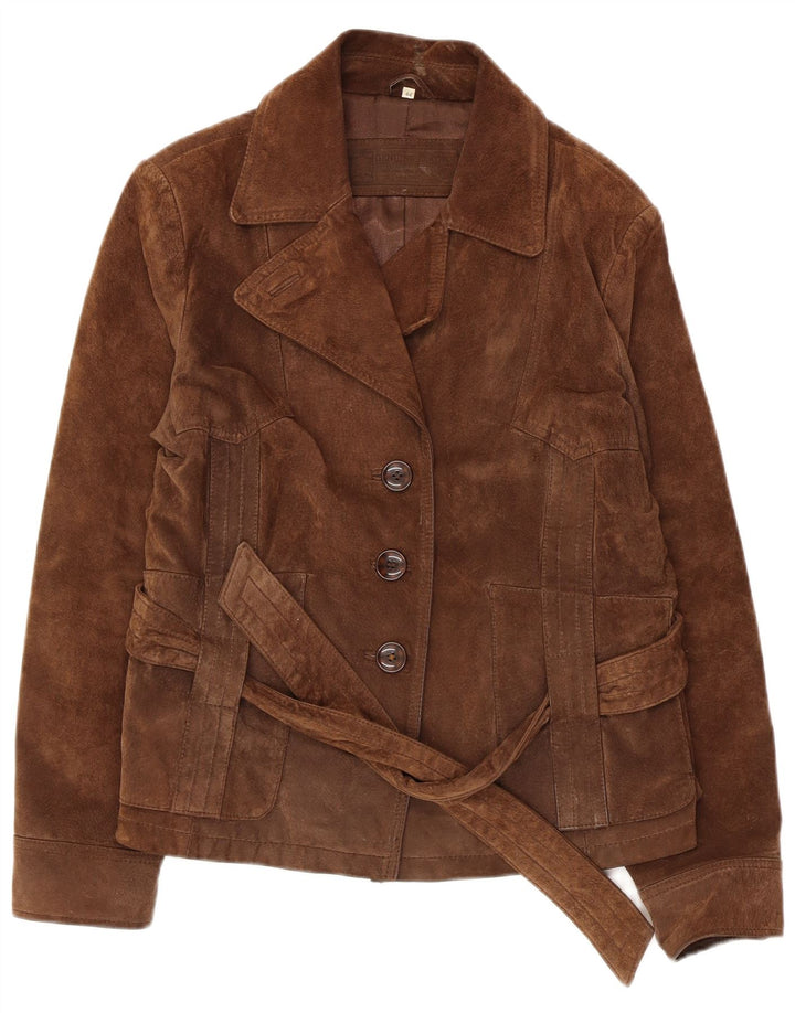 Giacca C&A da donna in pelle scamosciata IT 44 in pelle marrone medio