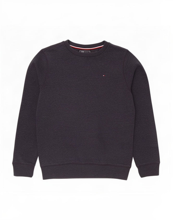 Tommy Hilfiger Ragazzi Felpa Maglione 15-16 anni Cotone Grigio