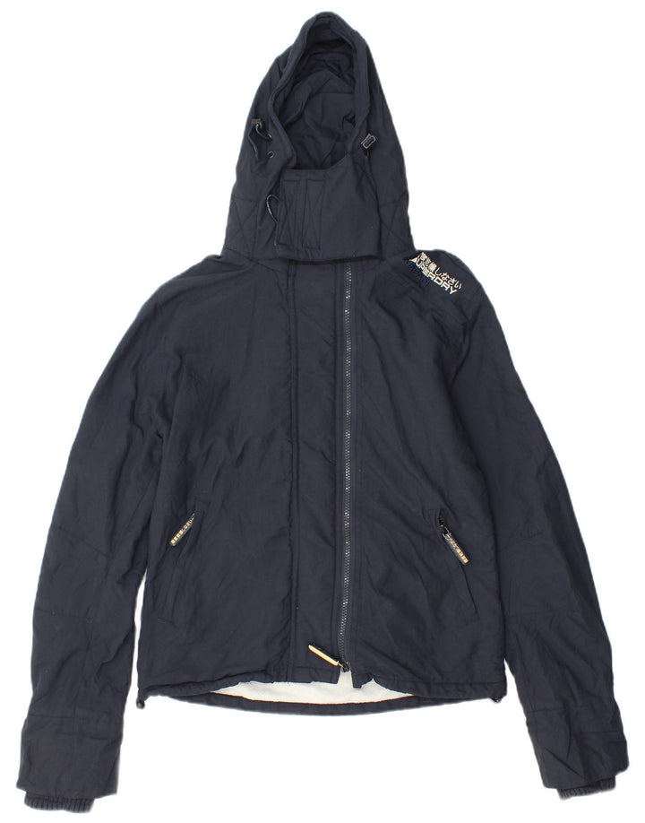 Giacca a vento grafica da donna Superdry UK 10 Small Blu Navy