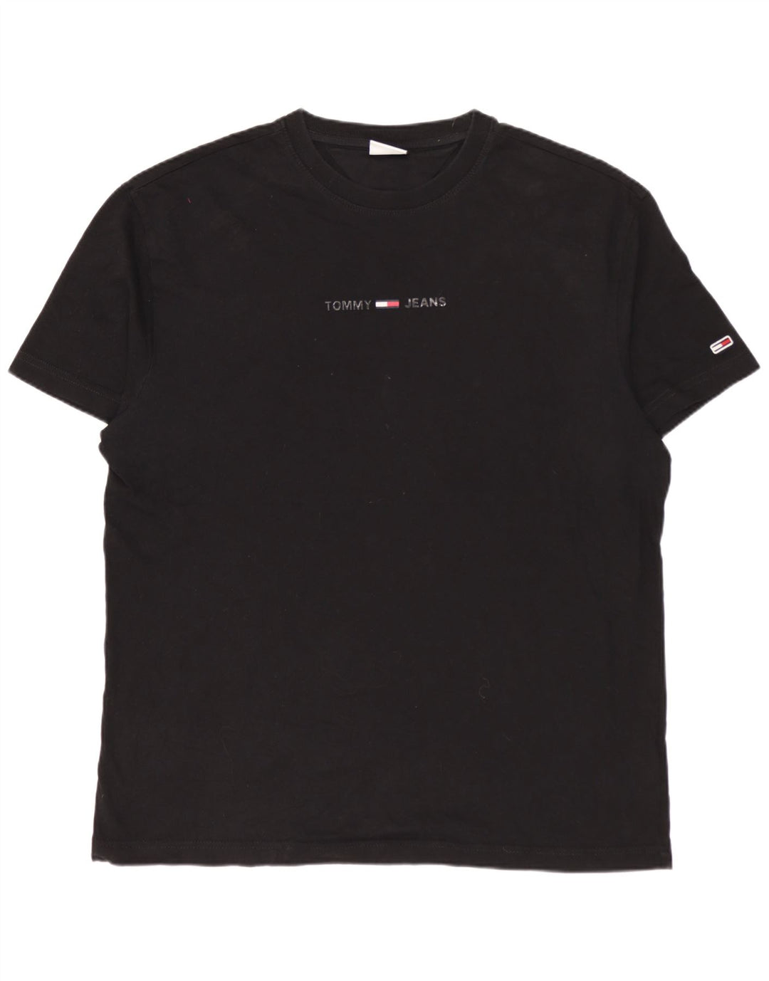 T-shirt da uomo Tommy Hilfiger Top grande in cotone nero