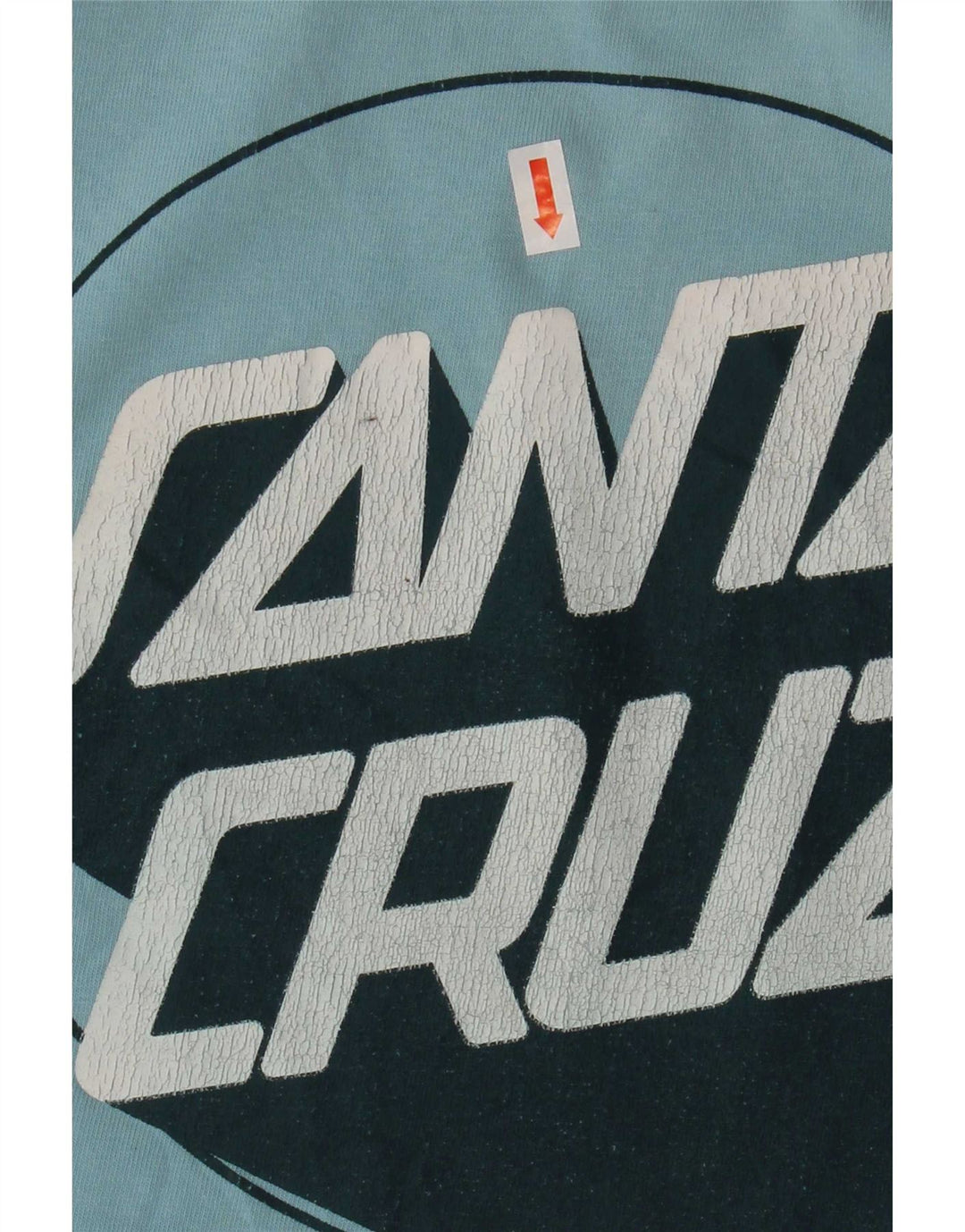 T-shirt grafica da uomo Santa Cruz Top in cotone blu medio